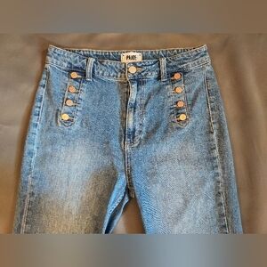 PAIGE Sarah Slim Button Front Women's Blue Denim Jeans Size 30